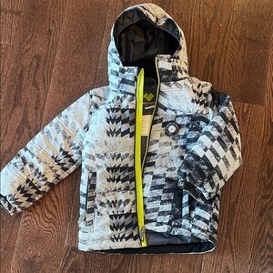 Obermeyer Black and Gray Jacket with Neon Accents